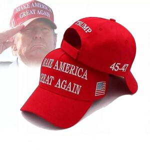 Unbranded Trump 2024 MAGA RED Hat 45-47 Baseball Cap Make America Great Again Unbranded Trump 2024 MAGA RED Hat 45-47 Baseball Cap Make America Great Again