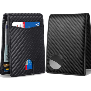 Unbranded (Carbon Black) Rfid Airtag Wallets Carbon Fiber Leather Men Purse Unbranded (Carbon Black) Rfid Airtag Wallets Carbon Fiber Leather Men Purse