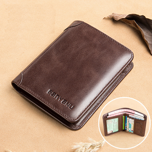 Unbranded (coffee) Men Wallet Genuine Leather Rfid Blocking Double Wa Unbranded (coffee) Men Wallet Genuine Leather Rfid Blocking Double Wa