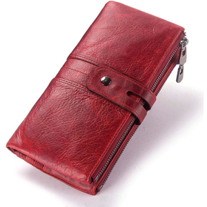 Unbranded (Red L) KAVIS Women's Wallet Genuine Leather Long Clutch w Unbranded (Red L) KAVIS Women's Wallet Genuine Leather Long Clutch w