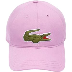 (One Size, Pink) Lacoste Logo Cotton Twill Adjustable Baseball Cap (One Size, Pink) Lacoste Logo Cotton Twill Adjustable Baseball Cap