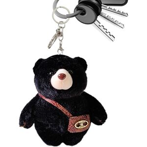 Unbranded (Black) Bear Keychain Cute Soft Animal Key Chain - Cute Bear Plush Keychain St Unbranded (Black) Bear Keychain Cute Soft Animal Key Chain - Cute Bear Plush Keychain St