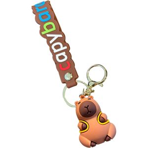 Unbranded (B) Capybara Keychain Funny Cartoon Capybara Keyring - 6.6cm Portable Capybara Unbranded (B) Capybara Keychain Funny Cartoon Capybara Keyring - 6.6cm Portable Capybara