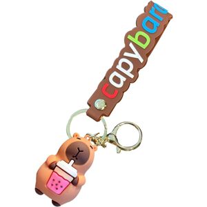 Unbranded (A) Capybara Keychain Funny Cartoon Capybara Keyring - 6.6cm Portable Capybara Unbranded (A) Capybara Keychain Funny Cartoon Capybara Keyring - 6.6cm Portable Capybara
