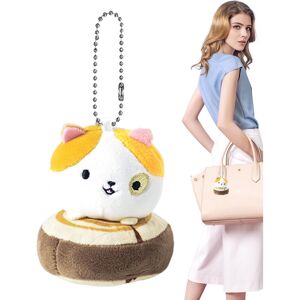 Unbranded (Orange) Keychain Stuffed Animal,Animal Dolls Cat Keyring Charm Animal Cat Plu Unbranded (Orange) Keychain Stuffed Animal,Animal Dolls Cat Keyring Charm Animal Cat Plu