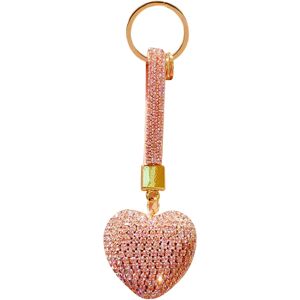 Unbranded (Pink) Sparkling Heart Keychain - Couple Key Chain,Love Heart Rhinestone Key Rin Unbranded (Pink) Sparkling Heart Keychain - Couple Key Chain,Love Heart Rhinestone Key Rin