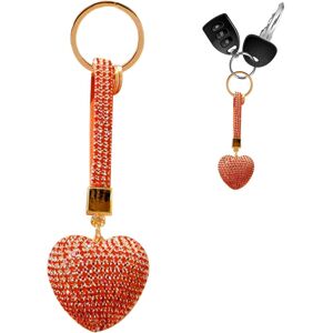 Unbranded (Red) Sparkling Heart Keychain - Couple Key Chain,Love Heart Rhinestone Key Ring Unbranded (Red) Sparkling Heart Keychain - Couple Key Chain,Love Heart Rhinestone Key Ring