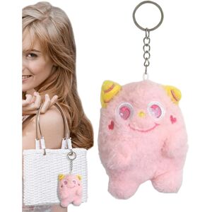 Unbranded (Pink) Stuffed Animal Keychain - Cartoon Big Eye Plush Keychain Pendant Keycha Unbranded (Pink) Stuffed Animal Keychain - Cartoon Big Eye Plush Keychain Pendant Keycha