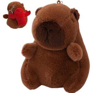 Unbranded (Red) Capybara Plush Toys,Soft Plushie Toys Portable Plush Animal Keychain, Cu Unbranded (Red) Capybara Plush Toys,Soft Plushie Toys Portable Plush Animal Keychain, Cu
