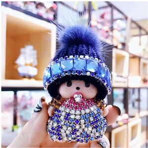 Unbranded (Blue) Hat Monchichi Crystal Pompom Keychain Keyring Charm Pendant Purse Chain B Unbranded (Blue) Hat Monchichi Crystal Pompom Keychain Keyring Charm Pendant Purse Chain B