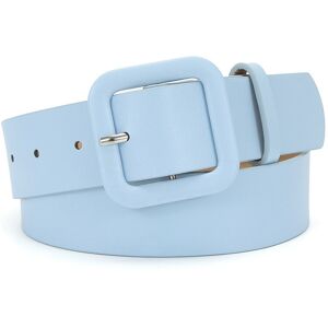 Unbranded (Sky Blue) Leather Stylish Pu Womens Belt With Square Buckle Available In Assort Unbranded (Sky Blue) Leather Stylish Pu Womens Belt With Square Buckle Available In Assort