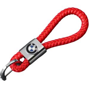 Unbranded (Red) Car Leather Woven Keychain Bmw Logo Metal Key Chain Holder Bag Accessories Unbranded (Red) Car Leather Woven Keychain Bmw Logo Metal Key Chain Holder Bag Accessories
