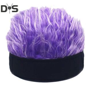 Unbranded (purple) Novelty Fake Hair Visor Hat for Men Adjustable Spiked Wig Hat with Peak Unbranded (purple) Novelty Fake Hair Visor Hat for Men Adjustable Spiked Wig Hat with Peak