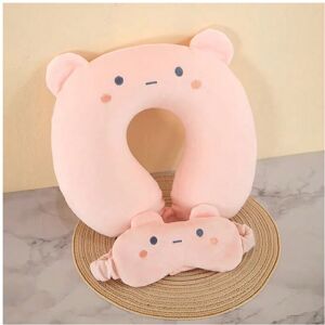 Gaatpot (Pink, 30x30cm) Cartoon Eye Mask U-shaped Pillow Slow Rebound Memory Foam Neck P Gaatpot (Pink, 30x30cm) Cartoon Eye Mask U-shaped Pillow Slow Rebound Memory Foam Neck P