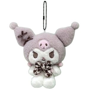 Unbranded (Kuromi) Sanrio Hello Themed Kitty Kuromi Plush Pendant With Grid Bow Design For Unbranded (Kuromi) Sanrio Hello Themed Kitty Kuromi Plush Pendant With Grid Bow Design For