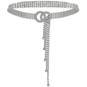 Unbranded (As show, One size) Double Ring Rhinestone Belt (Silver), Women's Rhinestone Unbranded (As show, One size) Double Ring Rhinestone Belt (Silver), Women's Rhinestone