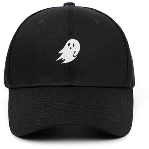 Unbranded (As show, One size) Ghost embroidered baseball cap (black), cute Halloween outdo Unbranded (As show, One size) Ghost embroidered baseball cap (black), cute Halloween outdo