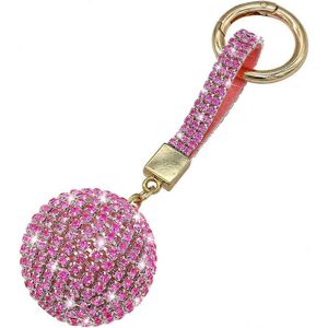 Unbranded (As show, One size) (Pink)Crystal Car Keychain, Keychain with Crystal Ball, Blin Unbranded (As show, One size) (Pink)Crystal Car Keychain, Keychain with Crystal Ball, Blin