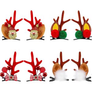 Unbranded (As show, One size) 4 Pairs Christmas Hair Barrettes Reindeer Antler Hair Clips Unbranded (As show, One size) 4 Pairs Christmas Hair Barrettes Reindeer Antler Hair Clips