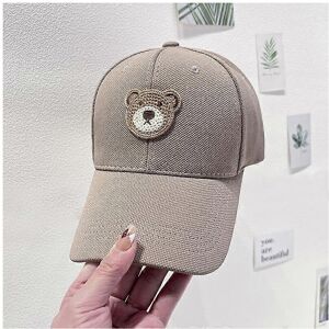Unbranded (As show, One size) Coffee color cute bear baseball cap female baseball cap fash Unbranded (As show, One size) Coffee color cute bear baseball cap female baseball cap fash