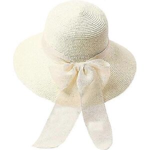 Unbranded (As show, One size) White hat, visor, straw hat, beach sun, wide brim women Unbranded (As show, One size) White hat, visor, straw hat, beach sun, wide brim women