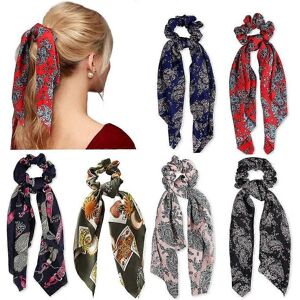 Unbranded (As show, One size) 6Pcs Hair Satin Silk Elastic Hair Bands Ponytail Holder Hair Unbranded (As show, One size) 6Pcs Hair Satin Silk Elastic Hair Bands Ponytail Holder Hair