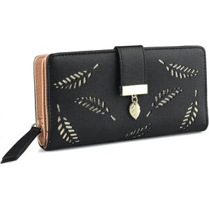 Unbranded (As show, One size) Women's PU Leather Wallet with Cutout Leaf Pendant 12 Ca Unbranded (As show, One size) Women's PU Leather Wallet with Cutout Leaf Pendant 12 Ca