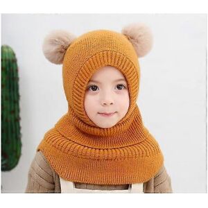 Unbranded (As show, One size) Winter baby hat knitted children for girls scarf with sweet Unbranded (As show, One size) Winter baby hat knitted children for girls scarf with sweet