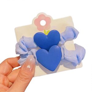 Unbranded (Yellow, One size) 2pcs Colorful Hair Ties Elastic Hair Scrunchies Heart Shape H Unbranded (Yellow, One size) 2pcs Colorful Hair Ties Elastic Hair Scrunchies Heart Shape H