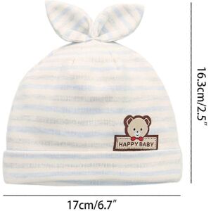 Unbranded (As show, One size) 0-6 Months Baby Cute Ears Hat Soft Cotton Bonnet Caps Head Unbranded (As show, One size) 0-6 Months Baby Cute Ears Hat Soft Cotton Bonnet Caps Head
