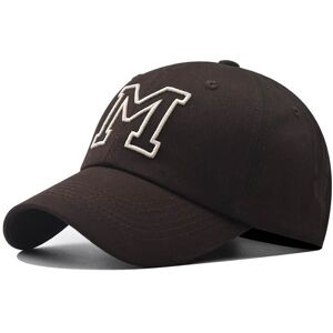 Unbranded (Caramel) Embroidery Letter M Wide Brim Baseball Hat Sun Protection Cap Outdoor Unbranded (Caramel) Embroidery Letter M Wide Brim Baseball Hat Sun Protection Cap Outdoor