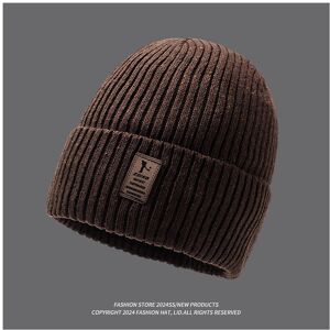 Unbranded (Brown) Beanie Thick Knitted Hat Winter Warmth Unisex Cap Windproof Gift Color S Unbranded (Brown) Beanie Thick Knitted Hat Winter Warmth Unisex Cap Windproof Gift Color S