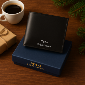 Polo Ralph Lauren Coin Pocket Black Leather Wallet Mens With Gift Box Polo Ralph Lauren Coin Pocket Black Leather Wallet Mens With Gift Box