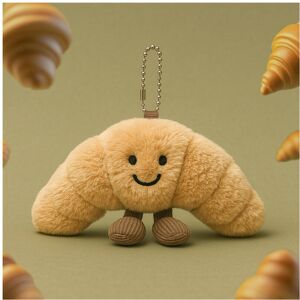 Unbranded (Croissant) Plush Animal Keychain Super Soft Pp Cotton Bag Charm For Gift Kids Unbranded (Croissant) Plush Animal Keychain Super Soft Pp Cotton Bag Charm For Gift Kids