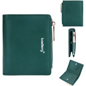 Unbranded (Green) BAELLERRY N8113 Portable Bi-fold Coin Purse Zipper Pocket Design PU Leat Unbranded (Green) BAELLERRY N8113 Portable Bi-fold Coin Purse Zipper Pocket Design PU Leat