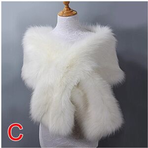 Unbranded (White) Womens Fluffy Faux Fur Shawl Stole Cape Wedding Bridal Warm Wrap Shrug S Unbranded (White) Womens Fluffy Faux Fur Shawl Stole Cape Wedding Bridal Warm Wrap Shrug S