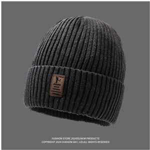 Unbranded (Dark Gray) Knitted Beanie Thick Hat Winter Warmth Unisex Cap Windproof Solid Co Unbranded (Dark Gray) Knitted Beanie Thick Hat Winter Warmth Unisex Cap Windproof Solid Co