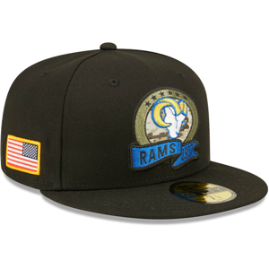 (Size 7 3/4) Los Angeles Rams Cap NFL New Era Salute To Service Hat - New (Size 7 3/4) Los Angeles Rams Cap NFL New Era Salute To Service Hat - New