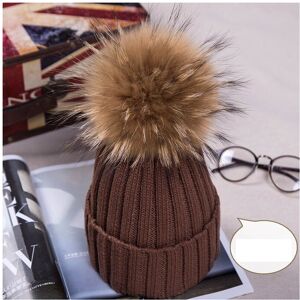Unbranded (Coffee) Real Winter New Raccoon Fur Hats Pom Pon Women Lady Knit Cap Bobble Bea Unbranded (Coffee) Real Winter New Raccoon Fur Hats Pom Pon Women Lady Knit Cap Bobble Bea