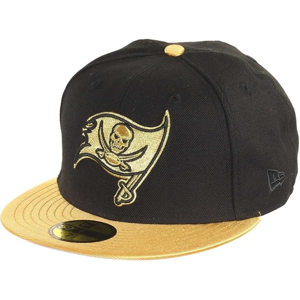 (Size 7 1/2) Tampa Bay Buccaneers Cap NFL Men's New Era Black Fitted Hat - New (Size 7 1/2) Tampa Bay Buccaneers Cap NFL Men's New Era Black Fitted Hat - New