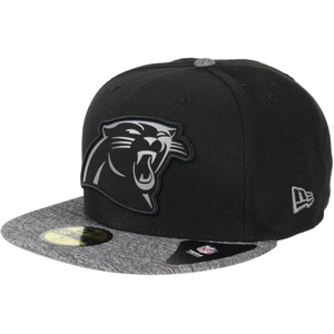(Size 7 5/8) Carolina Panthers NFL Cap Men's New Era Black Fitted Hat - New (Size 7 5/8) Carolina Panthers NFL Cap Men's New Era Black Fitted Hat - New