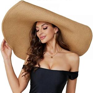 Kikidex (As show, One size) Beach Straw Hats for Women Floppy, Ladies Extra Large Wide B Kikidex (As show, One size) Beach Straw Hats for Women Floppy, Ladies Extra Large Wide B