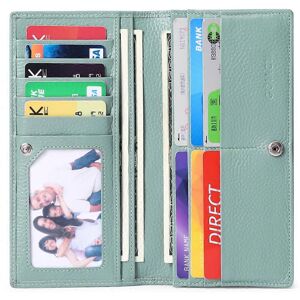 Kikidex (As show, One size) Women's Wallet RFID Blocking Leather Zipper Wallet Clutc Kikidex (As show, One size) Women's Wallet RFID Blocking Leather Zipper Wallet Clutc
