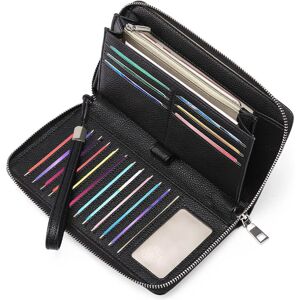 Unbranded Women's purse, large capacity leather women's purse zipper bracelet, with RFID m Unbranded Women's purse, large capacity leather women's purse zipper bracelet, with RFID m