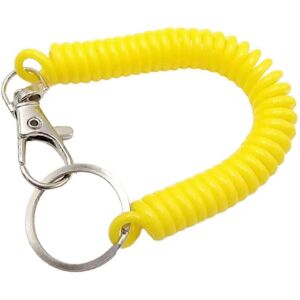 Unbranded Retractable Key Holder Yellow, Spring Loaded Keychain, Security Key Ring Unbranded Retractable Key Holder Yellow, Spring Loaded Keychain, Security Key Ring