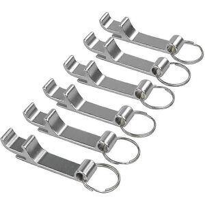 Unbranded Silver Keychain with Bottle Opener Set of 6, Mini Beer Opener Keyring, Bar Acces Unbranded Silver Keychain with Bottle Opener Set of 6, Mini Beer Opener Keyring, Bar Acces