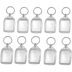 Unbranded Clear Acrylic Keychain Set of 10, Blank Passport Photo Holder, DIY Keychain Blan Unbranded Clear Acrylic Keychain Set of 10, Blank Passport Photo Holder, DIY Keychain Blan