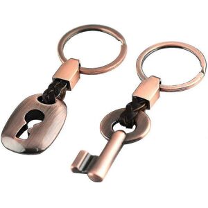 Unbranded Couple Keychains Set of 2, Red Bronze Love Keyrings, Matching Pair Keychain Unbranded Couple Keychains Set of 2, Red Bronze Love Keyrings, Matching Pair Keychain