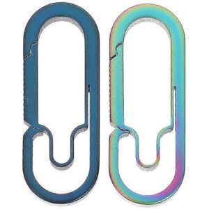 Unbranded Titanium Alloy Buckles Set of 2, Men's Keychain, Outdoor Key Ring, Durable Key A Unbranded Titanium Alloy Buckles Set of 2, Men's Keychain, Outdoor Key Ring, Durable Key A