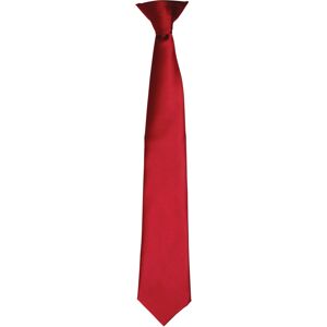 (One size, Burgundy) Premier Colours Mens Satin Clip Tie (One size, Burgundy) Premier Colours Mens Satin Clip Tie